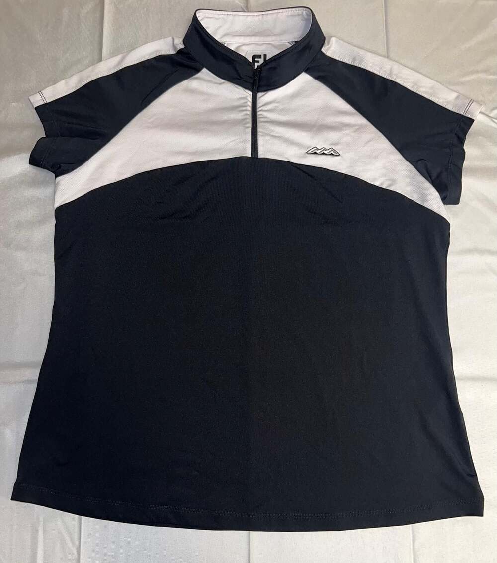 FootJoy Women's Colorblock Quartz 1/4 Zip Short Sleeve Golf Polo Shirt